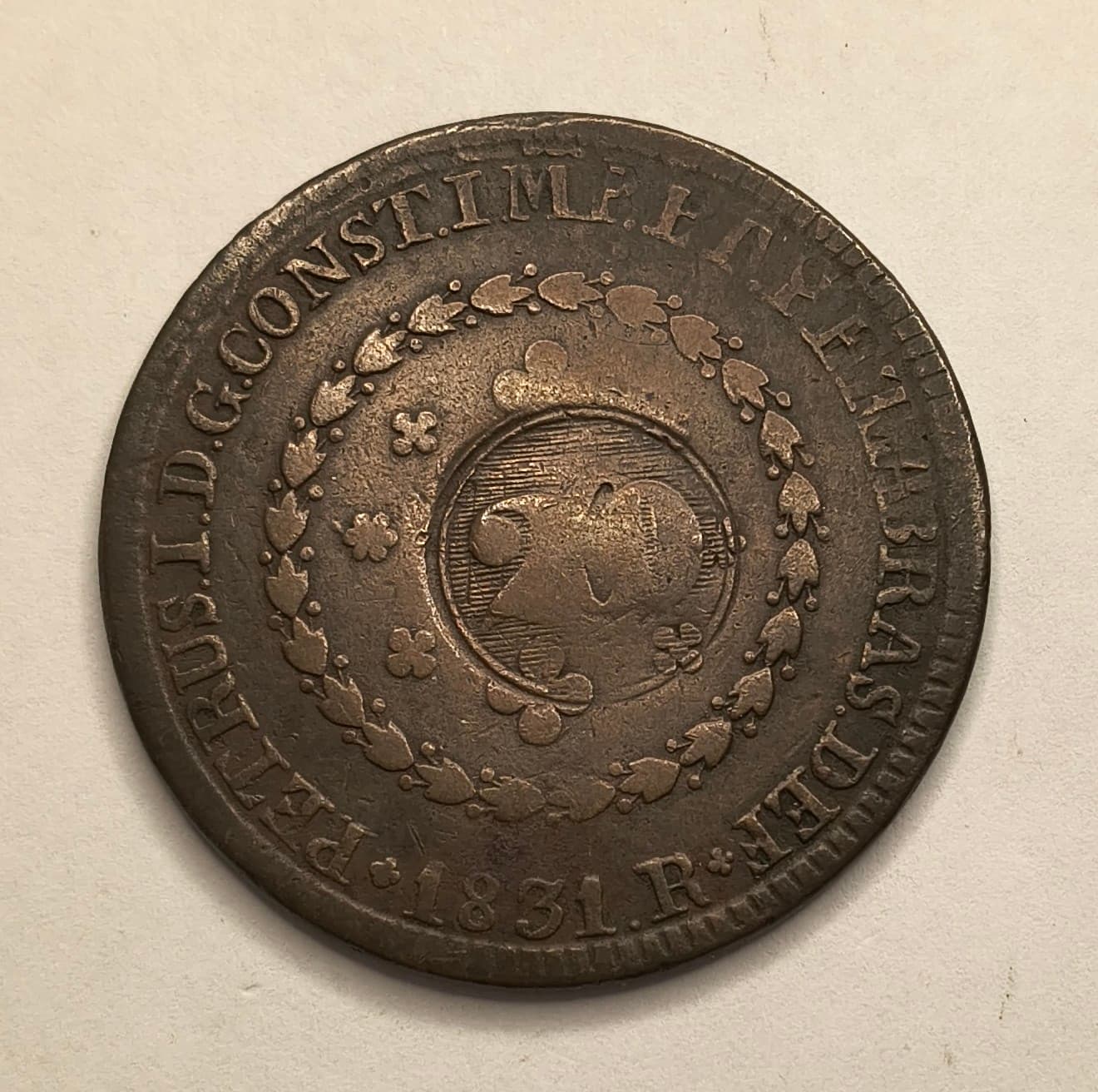 C612 - 40 REIS 1831R CARIMBO GERAL DE 20 - MBC.