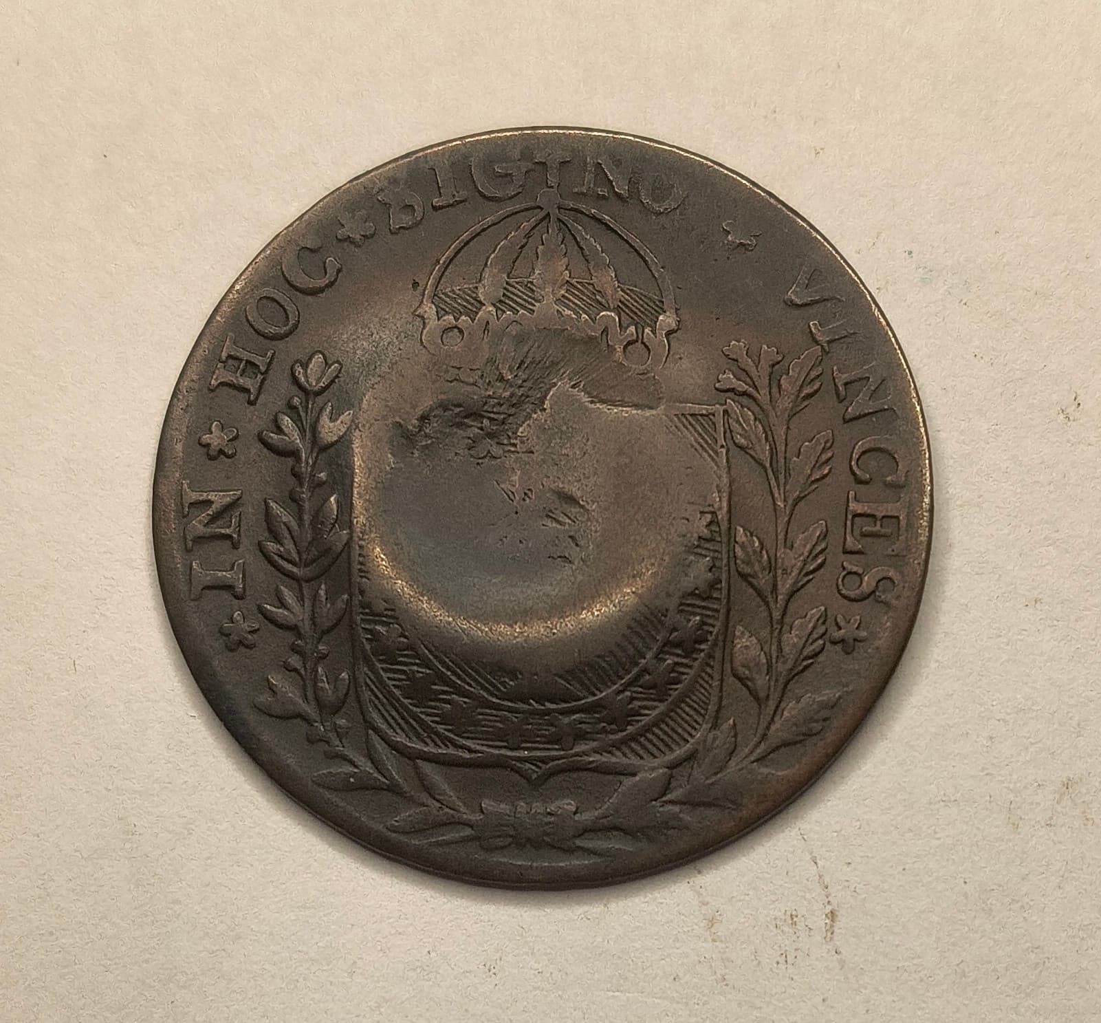 C765A 40 REIS 1833C CARIMBO GERAL DE 10 - MBC. - Imagem 2