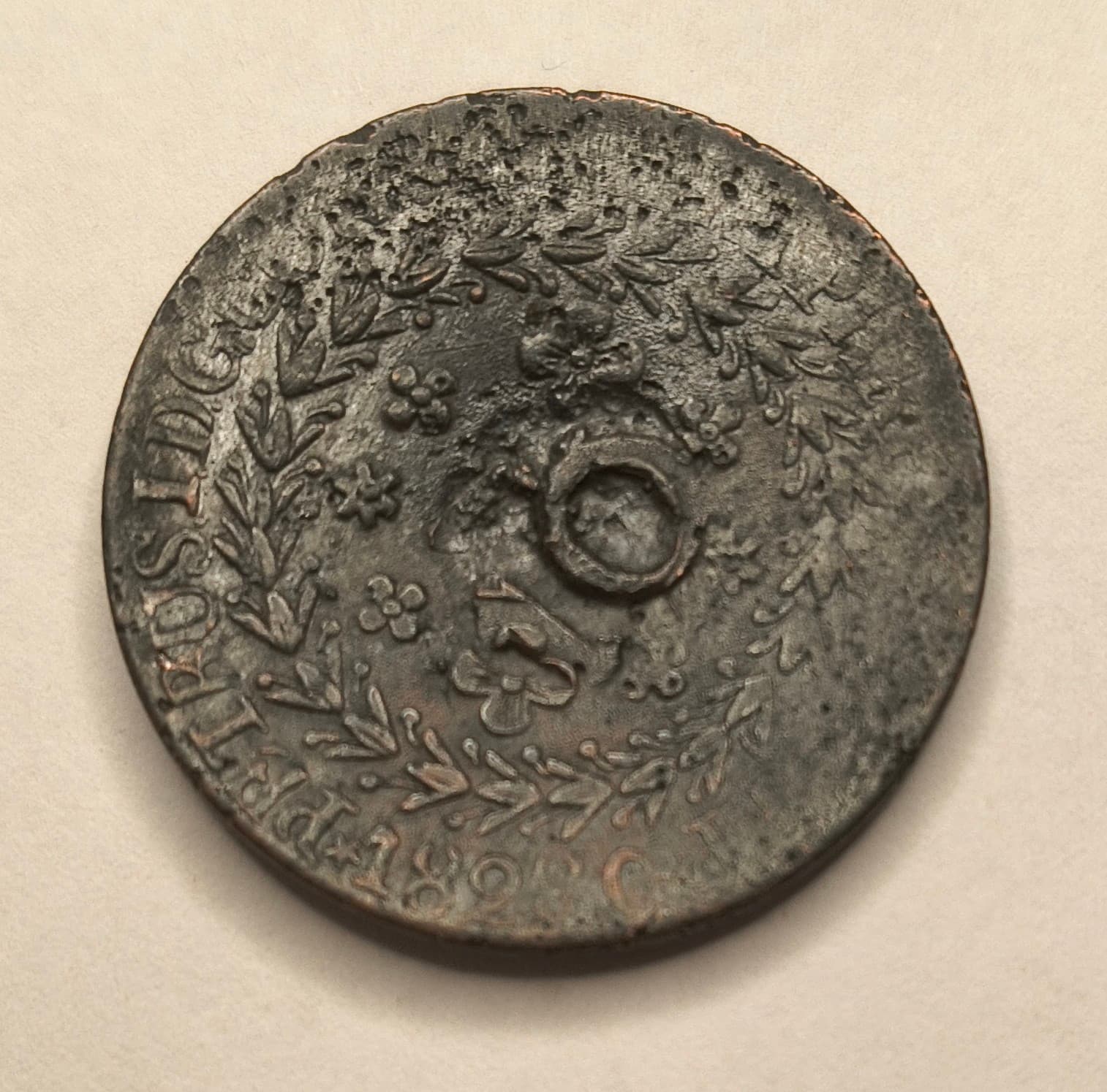 C713 - 40 REIS 1828C CARIMBO DE 10 CABANO - MBC.