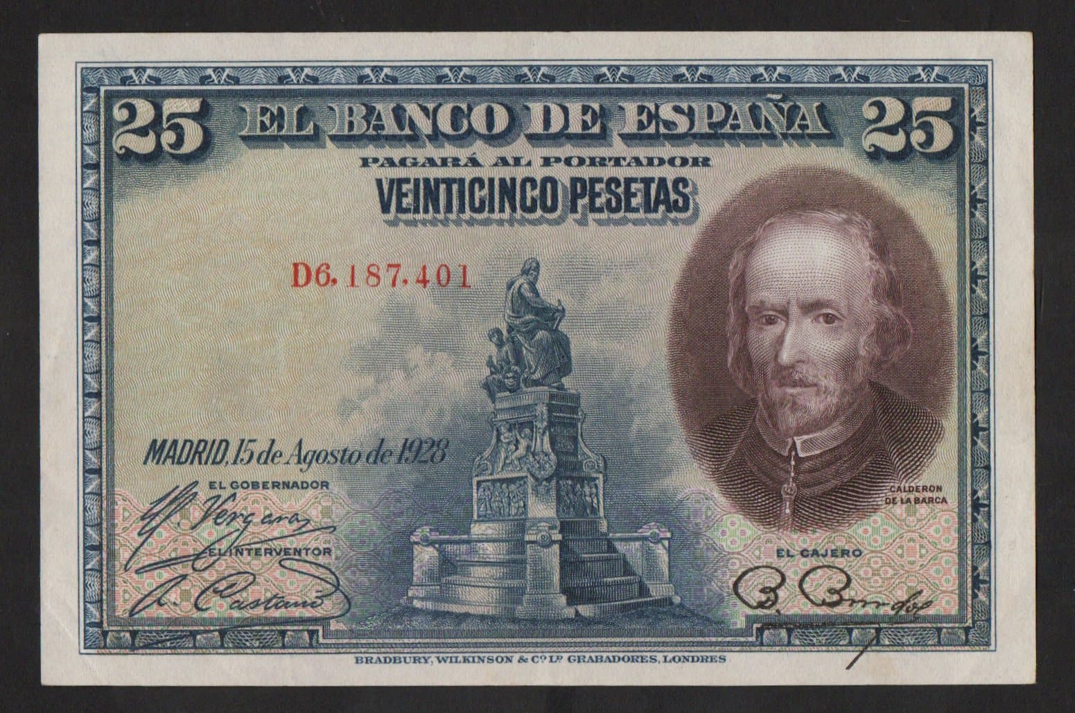 P#74 - 25 PESETAS - 1928