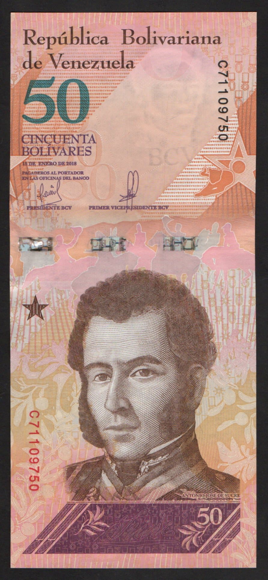 P#105 - 50 BOLIVARES -  2018