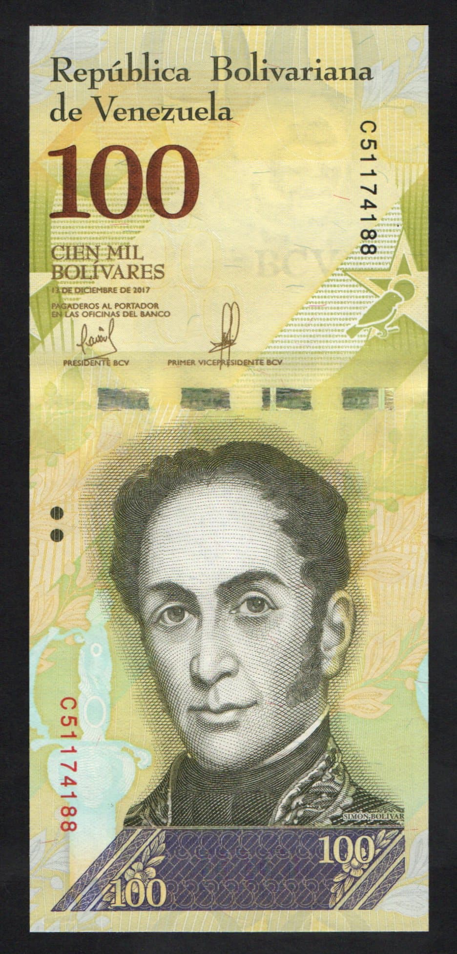 P#100 - 100.000 BOLIVARES - 2017